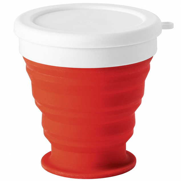 Складной стакан Astrada, красный с логотипом  заказать по выгодной цене в кибермаркете AvroraStore