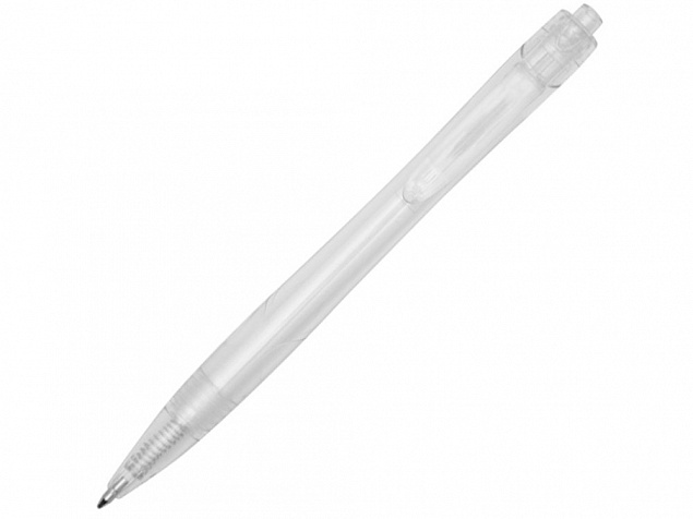 Шариковая ручка Honua из переработанного ПЭТ, прозрачный/белый с логотипом  заказать по выгодной цене в кибермаркете AvroraStore
