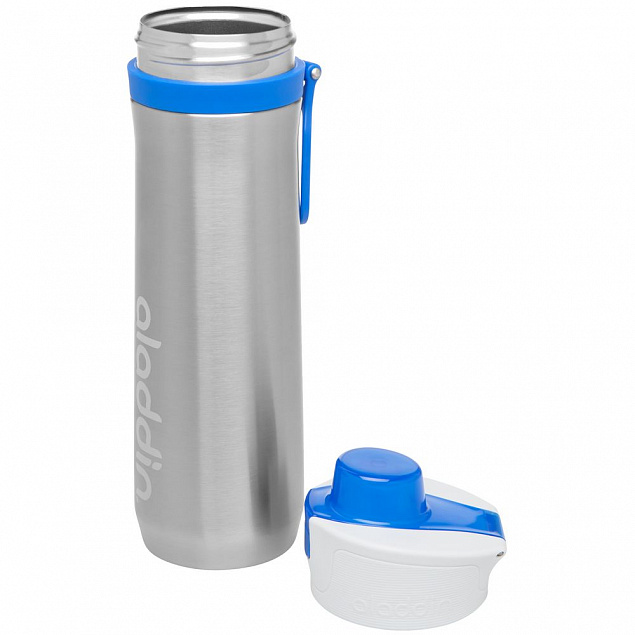 Бутылка для воды Active Hydration 600, синяя с логотипом  заказать по выгодной цене в кибермаркете AvroraStore
