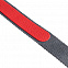 Лента для бейджа с ретрактором Devon, серая с красным с логотипом  заказать по выгодной цене в кибермаркете AvroraStore
