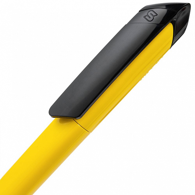 Ручка шариковая S Bella Extra, желтая с логотипом  заказать по выгодной цене в кибермаркете AvroraStore