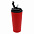 Термостакан Basic с трубочкой, цвет красный с логотипом  заказать по выгодной цене в кибермаркете AvroraStore