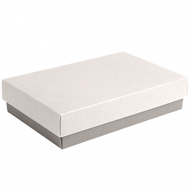 Коробка подарочная CRAFT BOX, 17,5*11,5*4 см, серый, белый, картон с логотипом  заказать по выгодной цене в кибермаркете AvroraStore