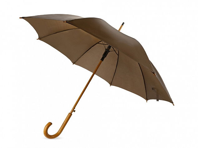 Зонт-трость Радуга, коричневый с логотипом  заказать по выгодной цене в кибермаркете AvroraStore
