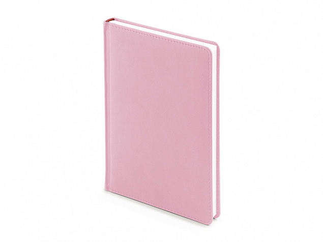 Ежедневник недатированный А5 Velvet, зефирный розовый с логотипом  заказать по выгодной цене в кибермаркете AvroraStore