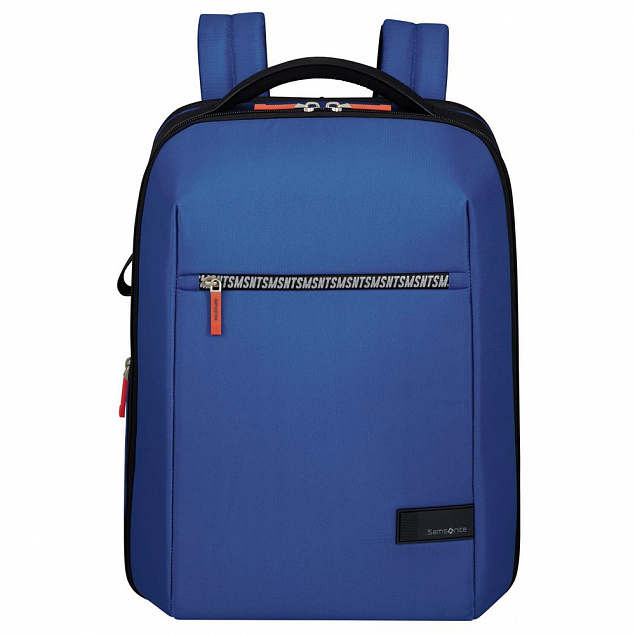 Рюкзак для ноутбука Litepoint M, синий с красным с логотипом  заказать по выгодной цене в кибермаркете AvroraStore