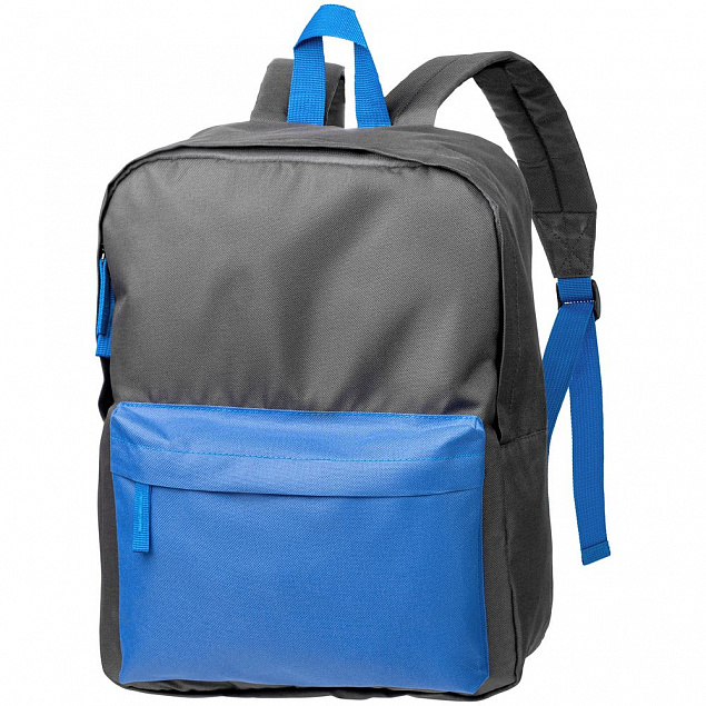 Рюкзак Sensa, серый с синим с логотипом  заказать по выгодной цене в кибермаркете AvroraStore