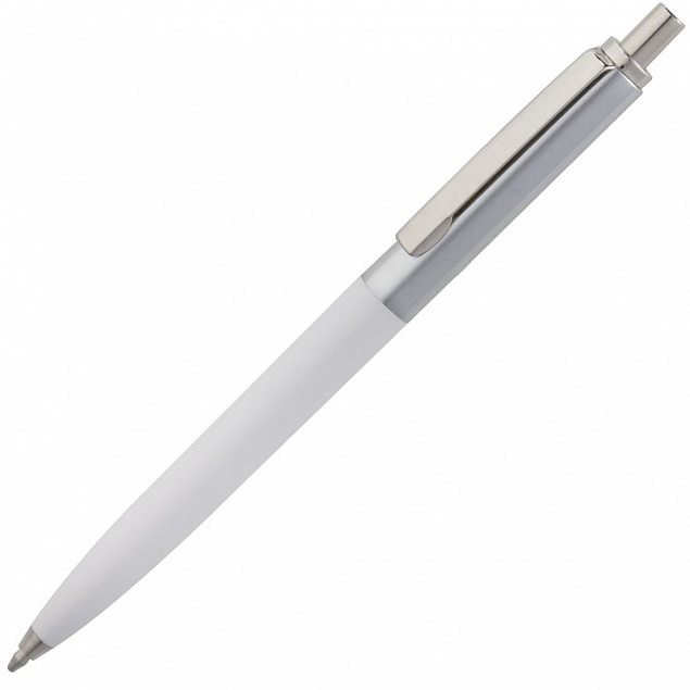 Ручка шариковая Popular, белая с логотипом  заказать по выгодной цене в кибермаркете AvroraStore
