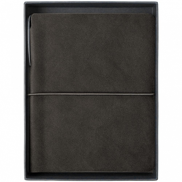 Набор Business Diary Mini, черный с логотипом  заказать по выгодной цене в кибермаркете AvroraStore