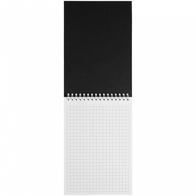 Блокнот Dali Mini в клетку, черный с логотипом  заказать по выгодной цене в кибермаркете AvroraStore