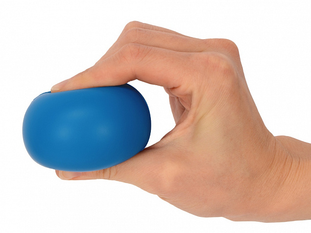 Мячик-антистресс Малевич, голубой с логотипом  заказать по выгодной цене в кибермаркете AvroraStore