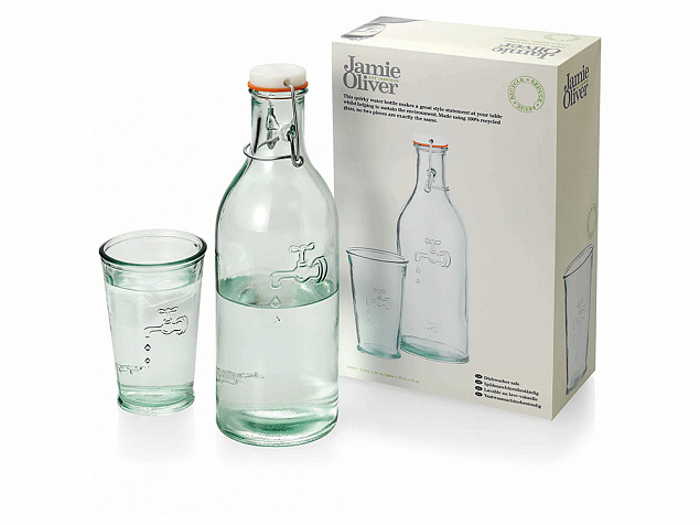 Набор графин и стакан для воды с логотипом  заказать по выгодной цене в кибермаркете AvroraStore
