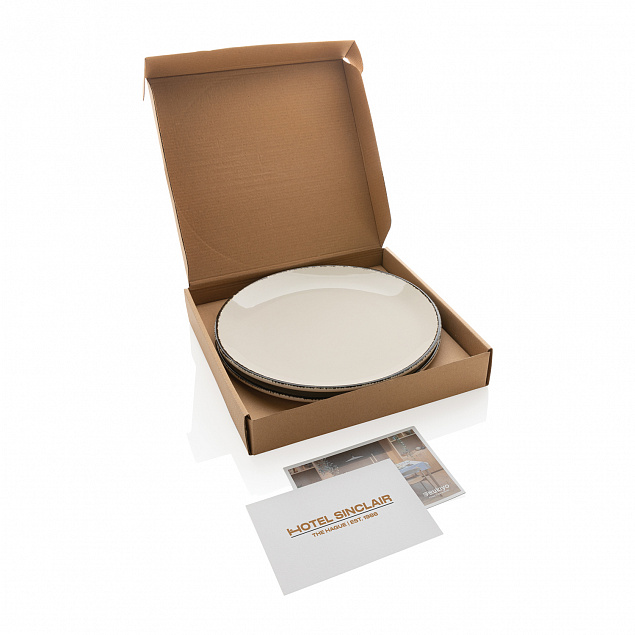 Набор керамических тарелок Ukiyo, 2 шт. с логотипом  заказать по выгодной цене в кибермаркете AvroraStore