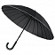 Зонт-трость Ella, черный с логотипом  заказать по выгодной цене в кибермаркете AvroraStore