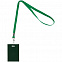 Лента с карабином Colorplan, зеленая с логотипом  заказать по выгодной цене в кибермаркете AvroraStore