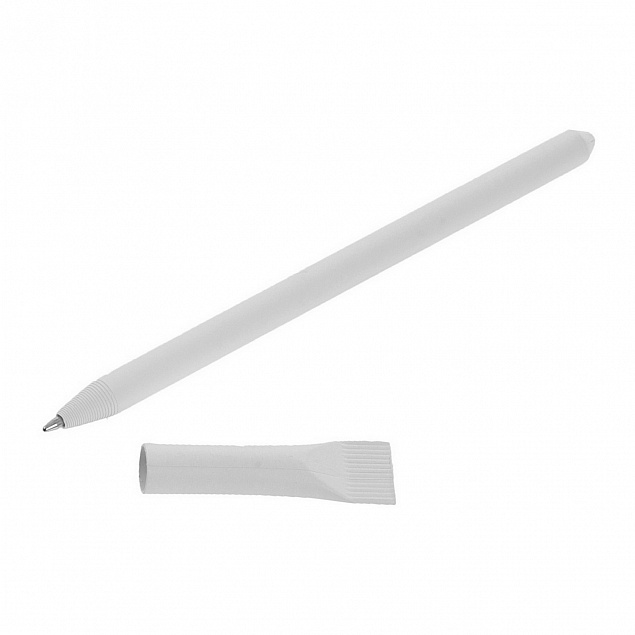 Эко ручка, белая с логотипом  заказать по выгодной цене в кибермаркете AvroraStore