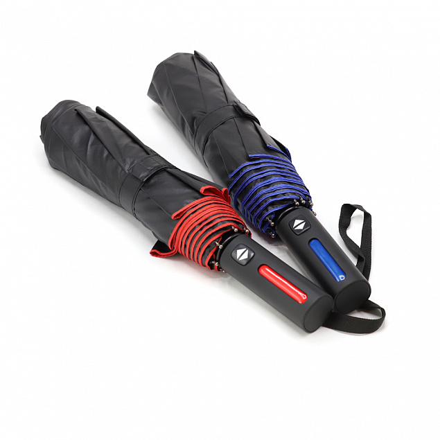 Автоматический противоштормовой складной зонт Sherp - Красный PP с логотипом  заказать по выгодной цене в кибермаркете AvroraStore