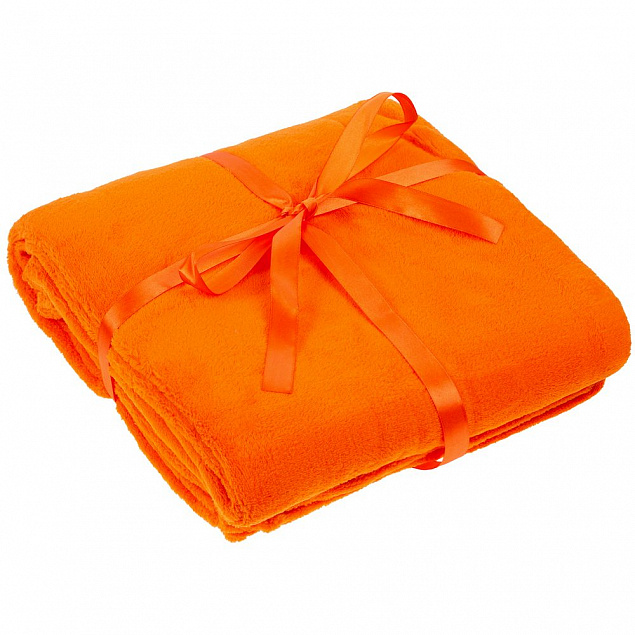 Плед Plush, оранжевый с логотипом  заказать по выгодной цене в кибермаркете AvroraStore