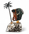 Часы «Пальмовый рай» из яшмы с бронзой с логотипом  заказать по выгодной цене в кибермаркете AvroraStore