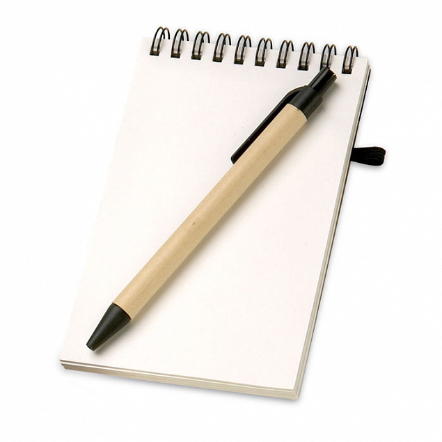 Блокнот с ручкой с логотипом  заказать по выгодной цене в кибермаркете AvroraStore