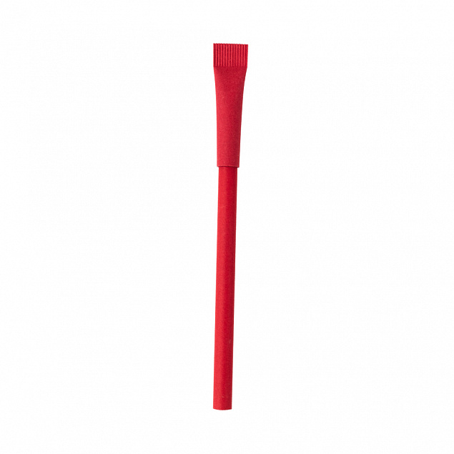 Ручка картонная Greta с колпачком - Красный PP с логотипом  заказать по выгодной цене в кибермаркете AvroraStore