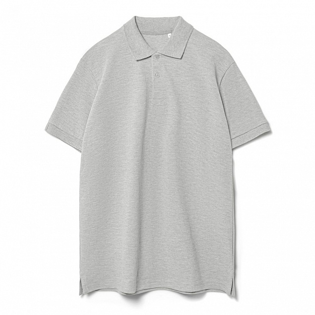 Рубашка поло мужская Virma Premium, серый меланж с логотипом  заказать по выгодной цене в кибермаркете AvroraStore