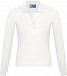 Рубашка поло женская с длинным рукавом PODIUM 210 белая с логотипом  заказать по выгодной цене в кибермаркете AvroraStore