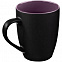 Кружка Bright Tulip, матовая, черная с фиолетовым с логотипом  заказать по выгодной цене в кибермаркете AvroraStore