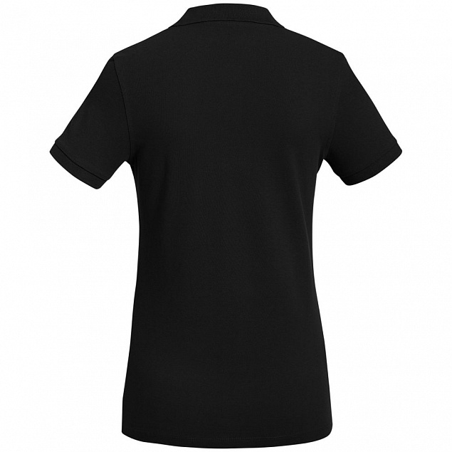 Рубашка поло женская Inspire черная с логотипом  заказать по выгодной цене в кибермаркете AvroraStore