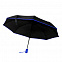 Противоштормовой автоматический зонт Line, синий с логотипом  заказать по выгодной цене в кибермаркете AvroraStore