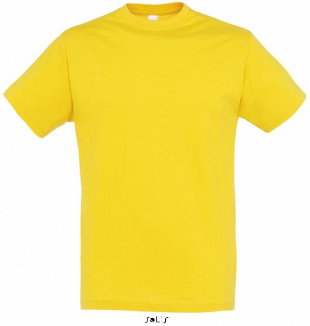 Фуфайка (футболка) REGENT мужская,Жёлтый 3XL с логотипом  заказать по выгодной цене в кибермаркете AvroraStore