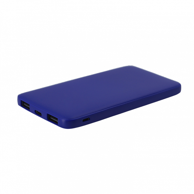 Внешний аккумулятор Bplanner Power 1 ST, софт-тач, 5000 mAh (синий) с логотипом  заказать по выгодной цене в кибермаркете AvroraStore