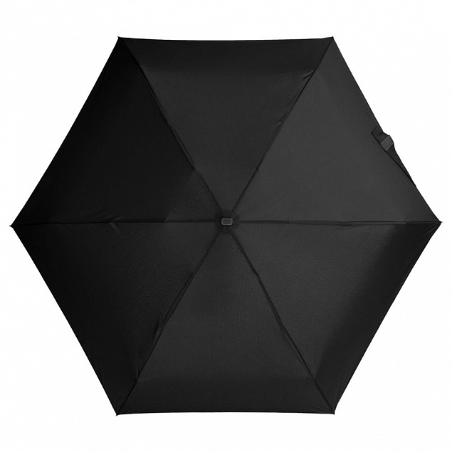 Зонт складной Five, черный с логотипом  заказать по выгодной цене в кибермаркете AvroraStore