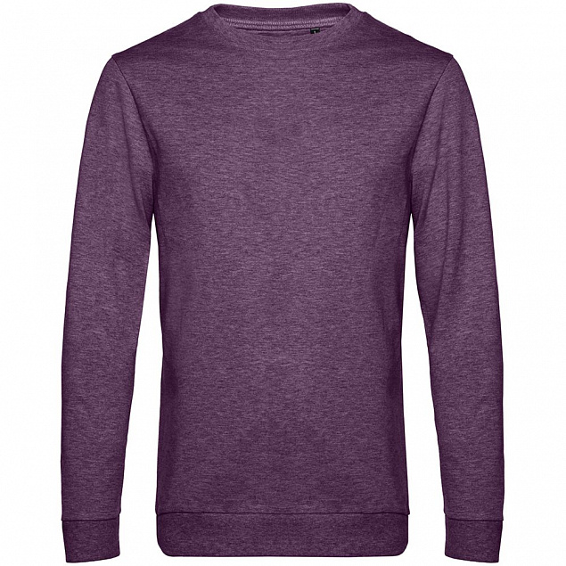 Свитшот унисекс Set In, фиолетовый меланж с логотипом  заказать по выгодной цене в кибермаркете AvroraStore