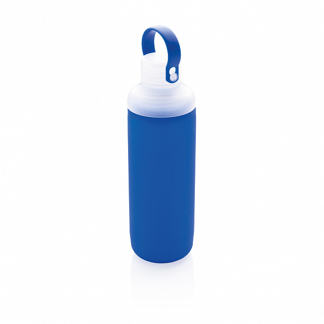 Стеклянная бутылка в силиконовом чехле с логотипом  заказать по выгодной цене в кибермаркете AvroraStore