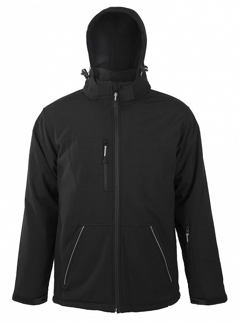 Куртка мужская Rock Men, черная с логотипом  заказать по выгодной цене в кибермаркете AvroraStore