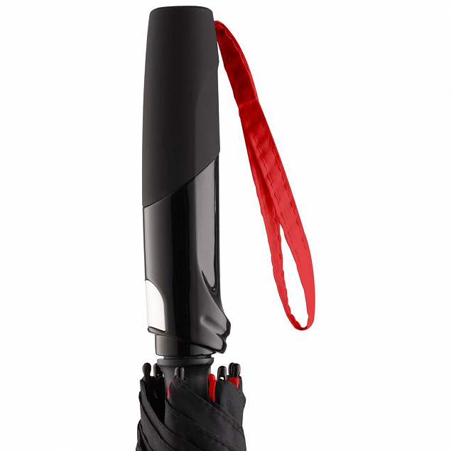 Зонт-трость Seam, красный с логотипом  заказать по выгодной цене в кибермаркете AvroraStore