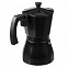 Гейзерная кофеварка Siena, черная с логотипом  заказать по выгодной цене в кибермаркете AvroraStore