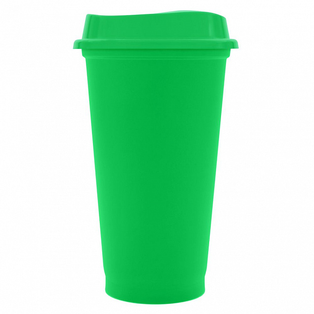 Стакан с крышкой Color Cap, зеленый с логотипом  заказать по выгодной цене в кибермаркете AvroraStore