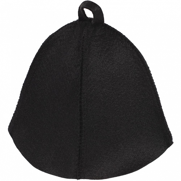 Банная шапка Heat Off, черная с логотипом  заказать по выгодной цене в кибермаркете AvroraStore