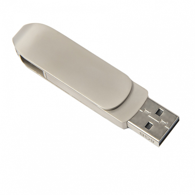 USB flash-карта CIRCLE OTG Type-C (8Гб), серебристая, 6,5х1,5х0,82 см, металл с логотипом  заказать по выгодной цене в кибермаркете AvroraStore