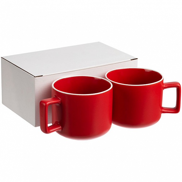 Коробка Couple Cup под 2 кружки, малая, белая с логотипом  заказать по выгодной цене в кибермаркете AvroraStore
