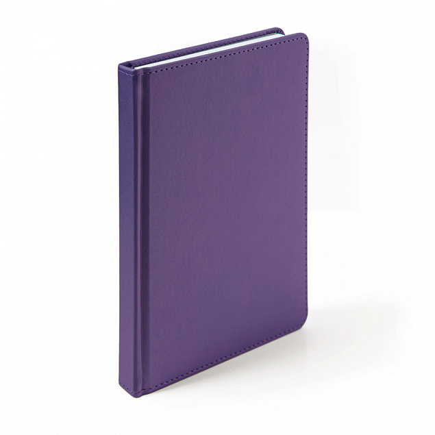 Ежедневник недатированный Campbell, А5, фиолетовый, белый блок с логотипом  заказать по выгодной цене в кибермаркете AvroraStore