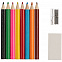 Набор Hobby с цветными карандашами, ластиком и точилкой, белый с логотипом  заказать по выгодной цене в кибермаркете AvroraStore