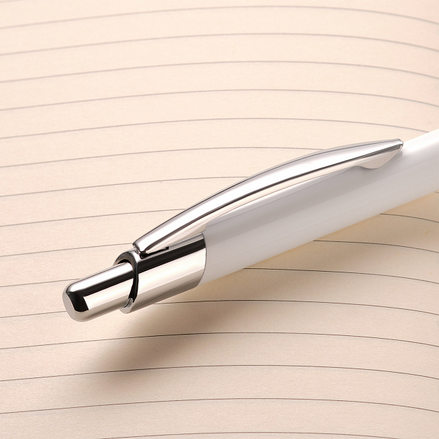 Шариковая ручка Portobello PROMO, белая с логотипом  заказать по выгодной цене в кибермаркете AvroraStore