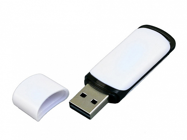 USB-флешка на 16 Гб с цветными вставками с логотипом  заказать по выгодной цене в кибермаркете AvroraStore