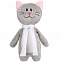 Мягкая игрушка Beastie Toys, котик с белым шарфом с логотипом  заказать по выгодной цене в кибермаркете AvroraStore