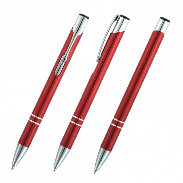 Ручка шариковая "Voyage", красная с логотипом  заказать по выгодной цене в кибермаркете AvroraStore