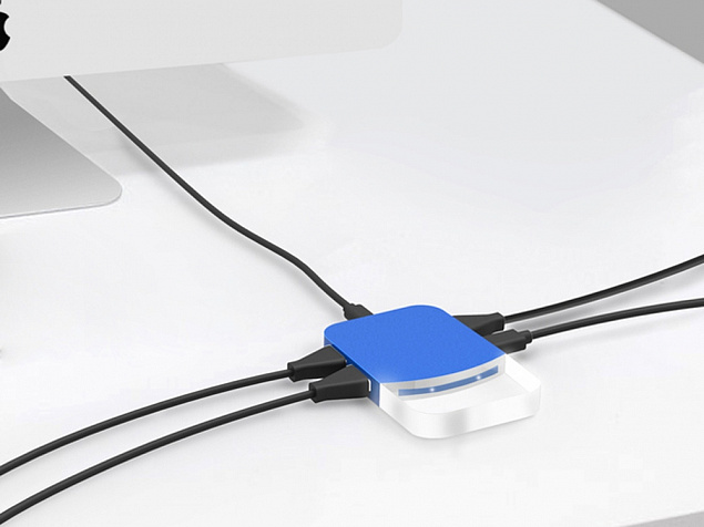 USB хаб «Mini iLO Hub» с логотипом  заказать по выгодной цене в кибермаркете AvroraStore