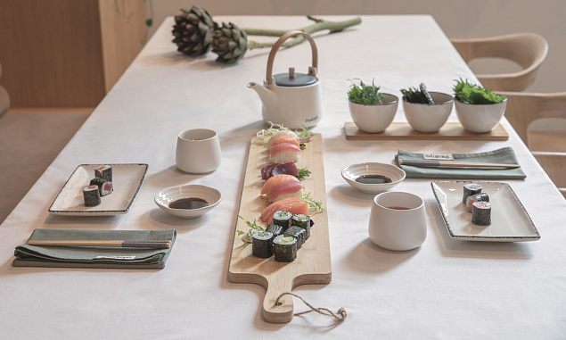 Набор посуды для суши Ukiyo, 2 шт. с логотипом  заказать по выгодной цене в кибермаркете AvroraStore